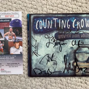 COUNTING CROWS HAND SIGNED WONDERLAND CD    ALL 6 SIGNED    ADAM DURITZ      JSA