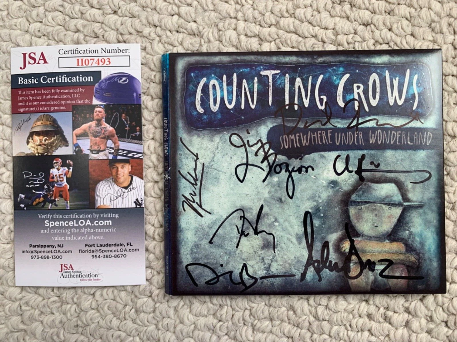 COUNTING CROWS HAND SIGNED WONDERLAND CD ALL 6 SIGNED ADAM DURITZ JSA counting-crows-hand-signed-wonderland-cd-all-6-signed-adam-duritz-jsa