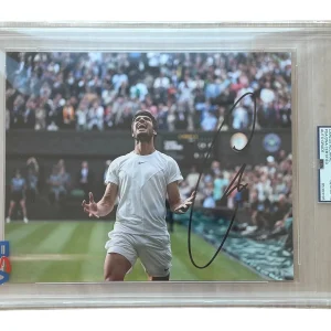 Carlos Alcaraz Signed 8x10 Photo Psa/Dna Encapsulated GEM MINT 10 AUTO WIMBLEDON