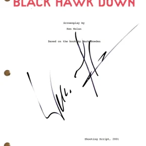 William Fichtner “Black Hawk Down” Signed Autograph Full Movie Script ACOA COA
