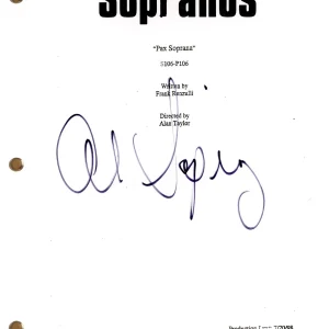 Al Sapienza “The Sopranos" Signed Autograph Full TV Script Mikey Palmice ACOA