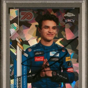 2020 Topps Chrome F1 #199 Lando Norris Sapphire ED 70th Rookie Auto /70 PSA 8 RC