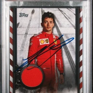 2021 Topps F1 #F1RCHL Charles Leclerc Rookie Relics /199 PSA MINT 9 AUTO RC RPA