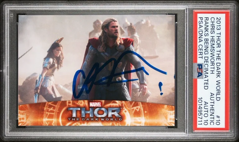2013 Thor The Dark World Chris Hemsworth Signed Rookie Card PSA GEM MT 10 AUTO