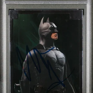 2005 Topps Batman Begins #4 Christian Bale Emb Foil Rookie Card PSA GEM 10 AUTO