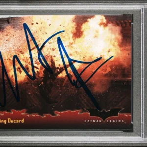 2005 Topps Batman Begins #33 Christian Bale Rescuing Rookie Card PSA GEM 10 AUTO