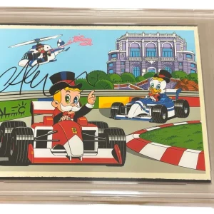 Alec Monopoly Signed 2024 Monaco F1 Grand Prix 8x10 Art Print PSA GEM MT 10 AUTO