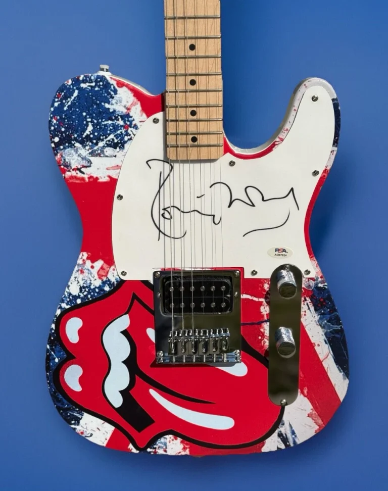 PSA/DNA Ronnie Wood Signed Limited Edition Epiphone Guitar Rolling Stones