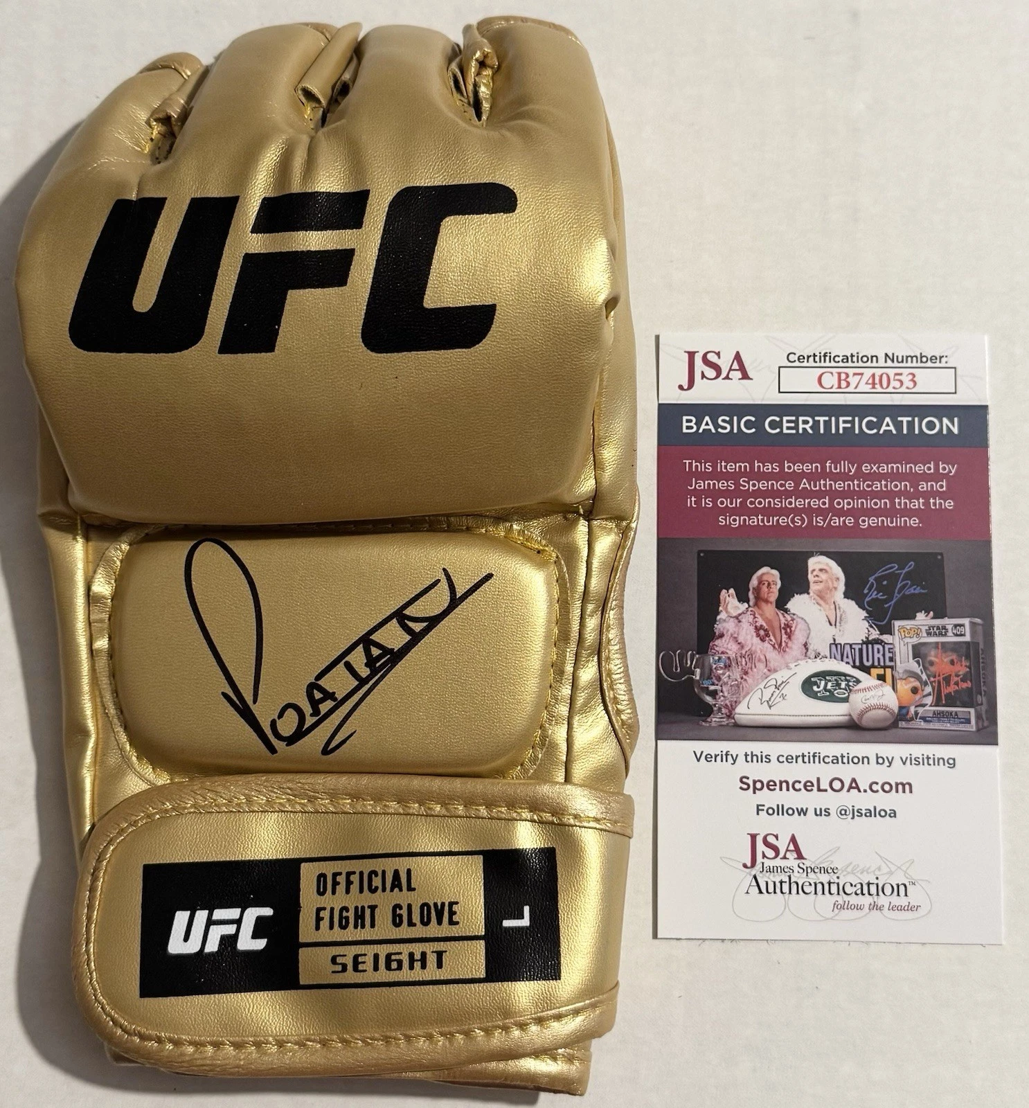 UFC OFFICIAL GLOVE 福田力 直筆サイン入り KRAZY BEE UFC OFFICIAL