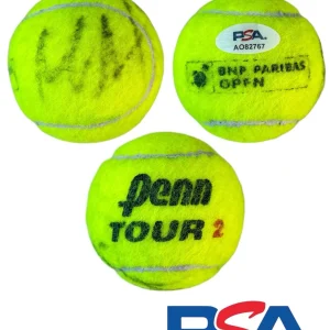 Mirra Andreeva Signed 2025 Indian Wells CHAMPION Match Used Tennis Ball PSA AUTO