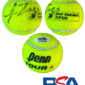 Learner Tien Signed 2025 Indian Wells Match Used Tennis Ball PSA/DNA AUTO ATP