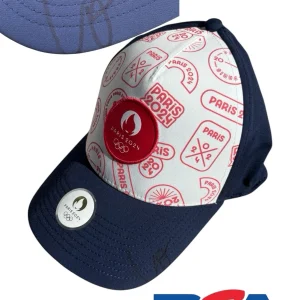 Coco Gauff Signed 2024 Paris Olympics Tennis Hat USA Flag Bearer PSA/DNA AUTO