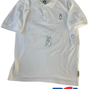 Novak Djokovic Signed 2024 Paris Olympics Tennis Polo PSA/DNA AUTO Gold Medal