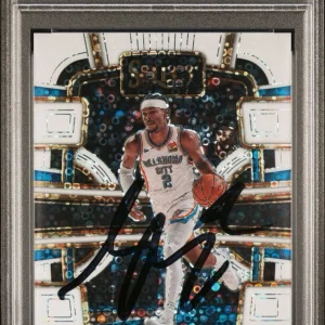 2023 Panini Select #57 Shai Gilgeous-Alexander White Disco /75 PSA MINT 9 AUTO