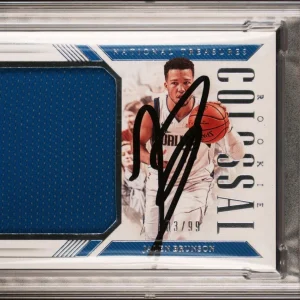 2018 Panini National Treasures Jalen Brunson Rookie Colossal /99 Psa MINT 9 AUTO