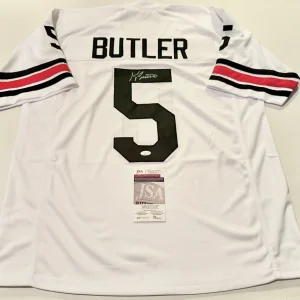 Kevin Butler Georgia Bulldogs signed White Custom jersey JSA Witnessed