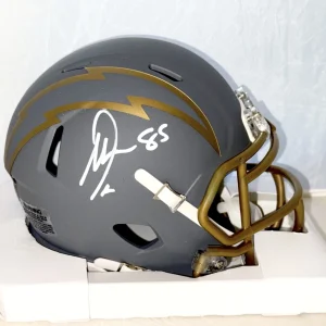 Antonio Gates signed Los Angeles Chargers Slate mini helmet Beckett Witnessed
