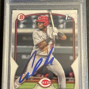 Cam Collier Signed Autographed 2023 Bowman 1st Rookie Card PSA/DNA Slabbed Reds
