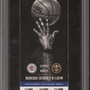 Shai Gilgeous-Alexander Signed NBA DEBUT 10/17/2018 Ticket Stub Psa MINT 9 AUTO