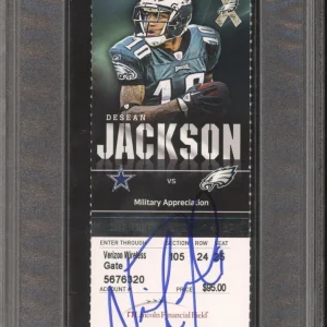 Nick Foles Signed NFL DEBUT + 1st TD 11/11/2012 Ticket Stub PSA 8 AUTO EAGLES