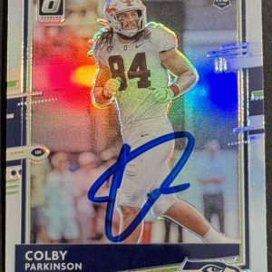 Colby Parkinson Signed 2020 Donruss Optic Rookie Card BAS Beckett COA Seahawks