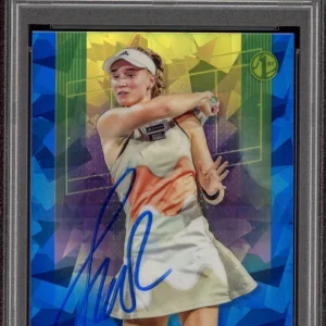 2024 Topps Chrome Tennis #29 Elena Rybakina Signed Sapphire Rookie Card PSA AUTO