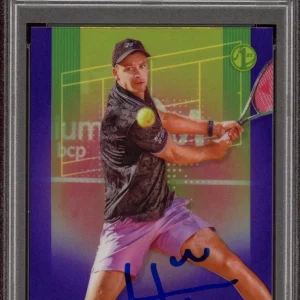 2024 Topps Chrome #125 Hubert Hurkacz Purple Ref Rookie /499 PSA GEM MT 10 AUTO
