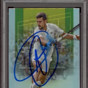 2024 Topps Chrome Tennis #1 Novak Djokovic Signed Refractor Card PSA/DNA AUTO