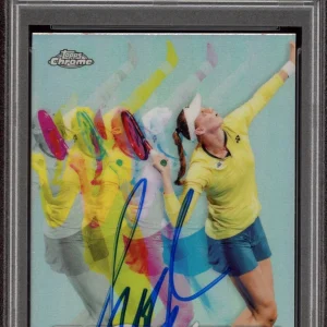2024 Topps Chrome Tennis Elena Rybakina Signed Served Rookie Card PSA AUTO RC