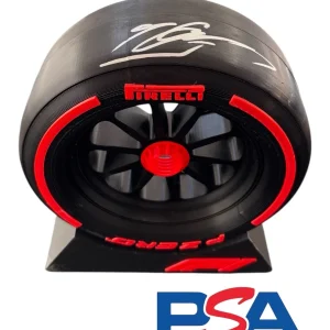 Charles Leclerc Signed Autographed 1:5th Scale F1 Tire Tyre PSA/DNA AUTO FERRARI