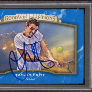 2017 UD Goodwin Champions #84 Taylor Fritz Signed Blue Rookie PSA GEM 10 AUTO RC