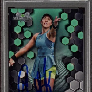 2024 Topps Graphite Tennis #23 Jessica Pegula Aqua /199 Rookie PSA GEM 10 AUTO