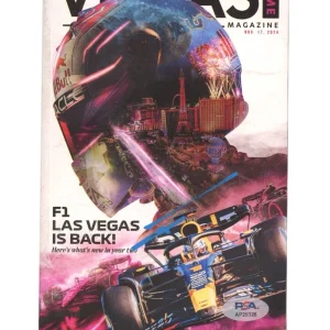 George Russell Signed 2024 F1 Las Vegas Grand Prix Race Winner Program PSA AUTO