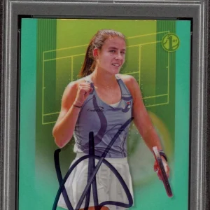 2024 Topps Chrome Tennis #141 Emma Navarro 1st Aqua Rookie Card /399 PSA AUTO RC