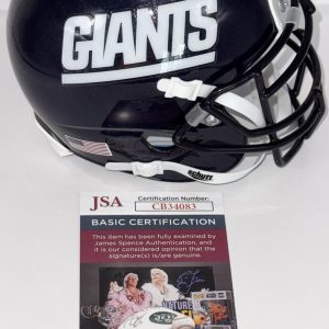 Tiki Barber Signed Autographed New York Giants Mini Helmet JSA COA