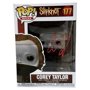 Corey Taylor Slipknot Signed Autograph Funko Pop Rocks #177 Proof Beckett COA
