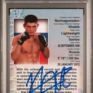 2013 Topps UFC #KN Khabib Nurmagomedov Bloodlines Rookie PSA GEM MINT 10 AUTO RC