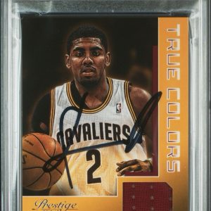 2012 Panini Prestige Kyrie Irving Rookie True Colors Materials PSA MINT 9 AUTO