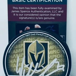William Karlsson signed Vegas Golden Knights 2023 Stanley Cup Champs Puck JSA