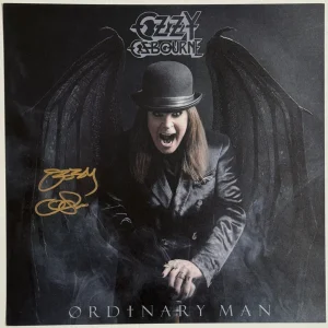 Ozzy Osbourne Ordinary Man Signed Autograph Album Litho + New Vinyl Beckett COA