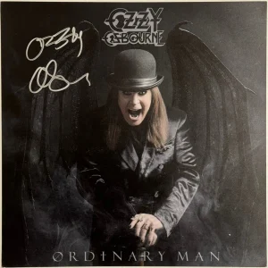 Ozzy Osbourne Ordinary Man Signed Autograph Album Litho + New Vinyl Beckett COA