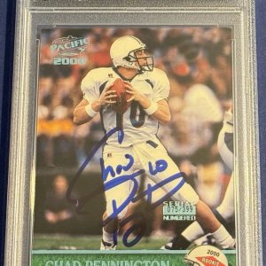 Chad Pennington Signed 2000 Pacific Rookie Card New York Jets PSA/DNA