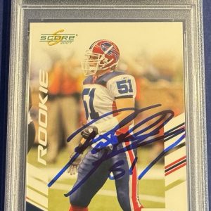 Paul Posluszny Signed 2007 Score Rookie Card Penn State PSA/DNA Slabbed