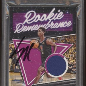 2021 NBA Hoops Shai Gilgeous-Alexander Rookie Remembrance Relic PSA MINT 9 AUTO