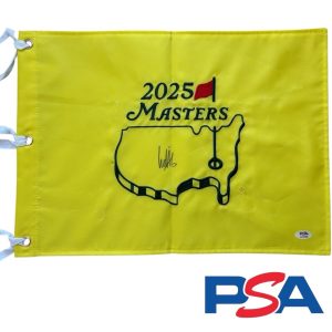 Ludvig Aberg Signed 2025 Masters Pin Flag PSA AUTO Augusta National Golf Club