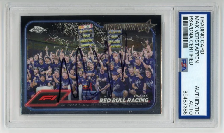 Max Verstappen Autographed 2024 Topps Chrome Formula 1 Award Winners #184 PSA