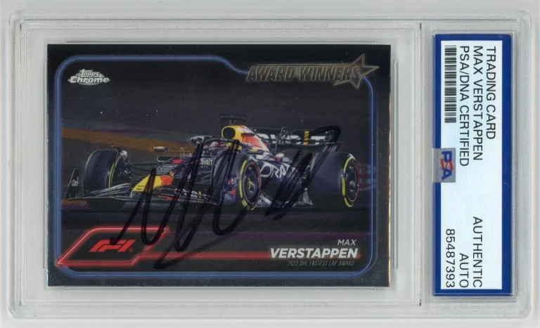 Max Verstappen Autographed 2024 Topps Chrome Formula 1 Award Winners #182 PSA