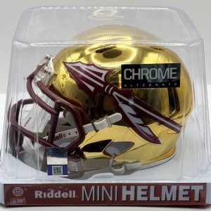 Florida State Seminoles Chrome Riddell Mini Helmet New In Box Super Rare