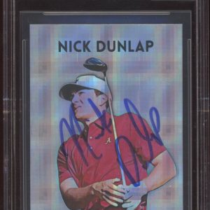 Nick Dunlap Signed 2024 Alabama Crimson Tide Rookie 1/1 BECKETT BAS 10 AUTO PGA
