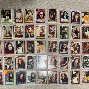 CHARLIE'S ANGELS LOT OF 45 VINTAGE TRADING CARDS        JACLYN SMITH+CHERYL LADD